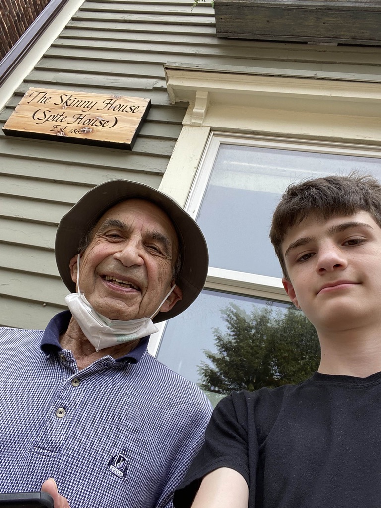 Me in Boston with my grandfather.